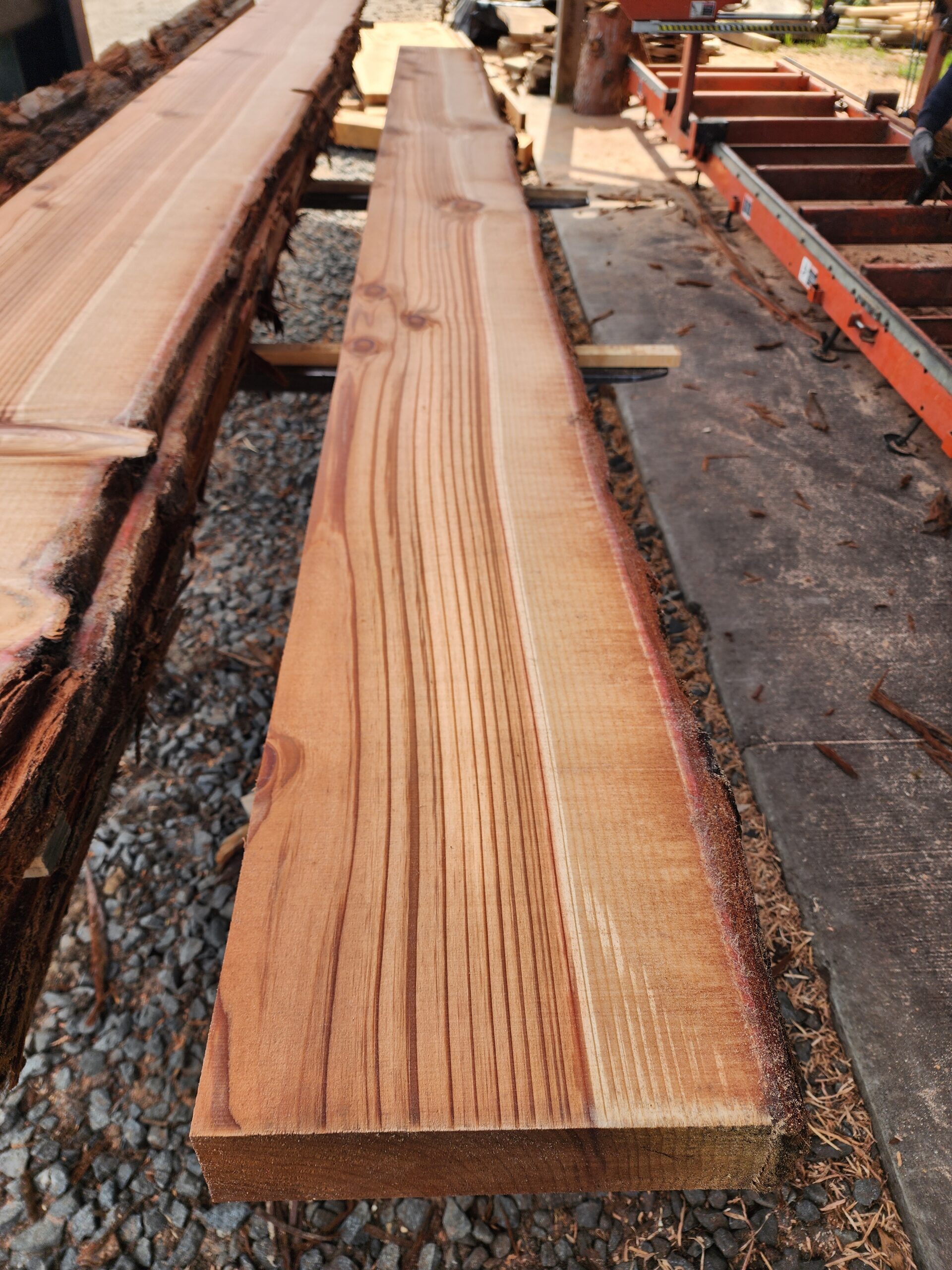 Premium, ethically salvaged 12' Redwood mantelpieces - Image 5