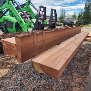 Premium, ethically salvaged 12' Redwood mantelpieces