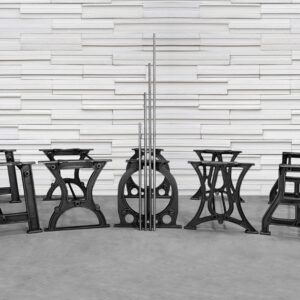 Cast Iron Table bases - GL Veneer Wood / slab other